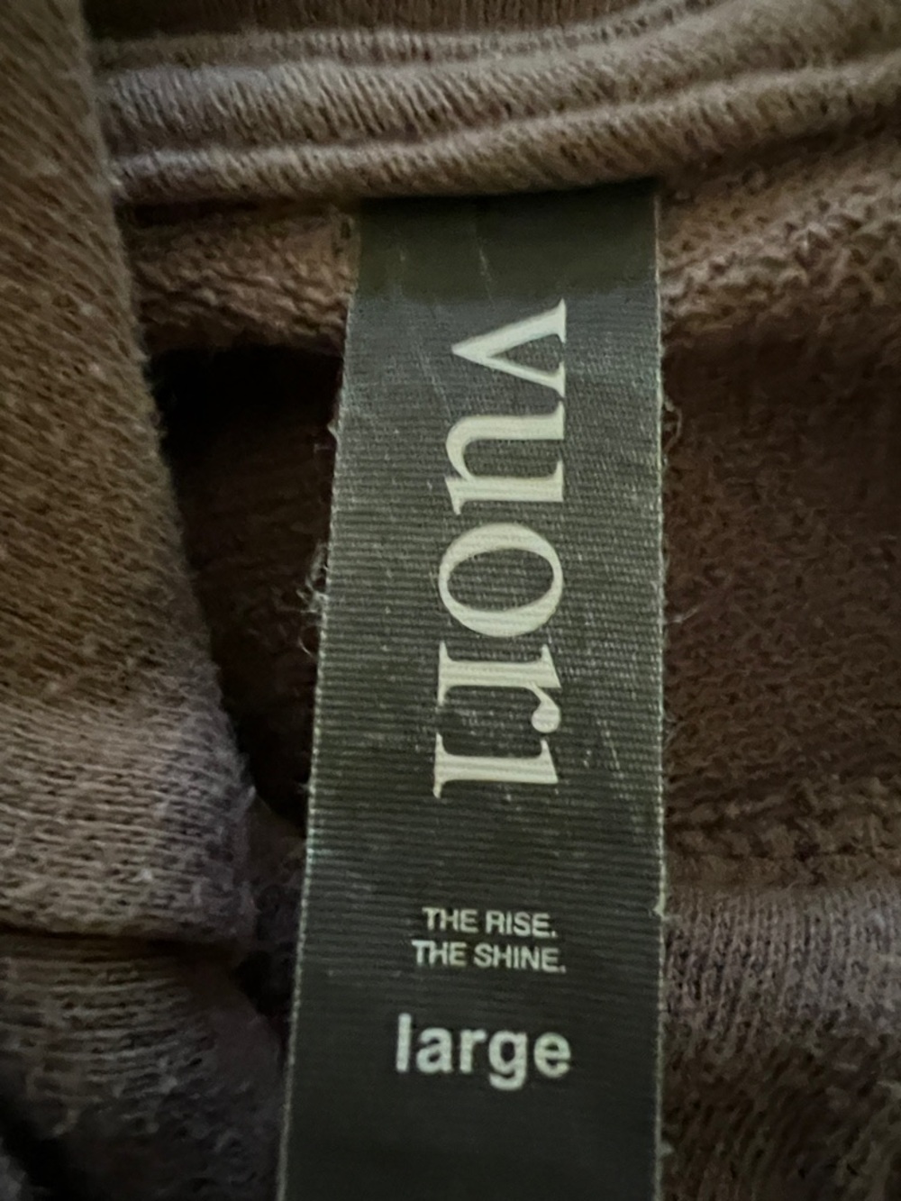 Vuori Dusty Mauve Hoodie with White Drawcords - Picture 2 of 7